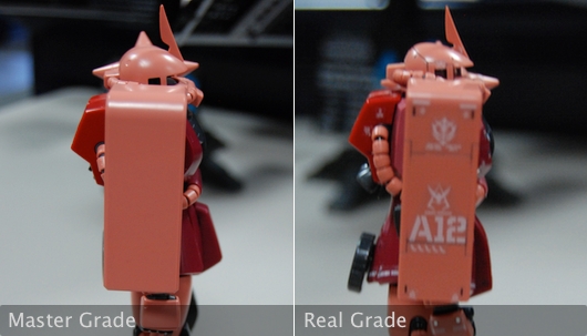 Master Grade / Real Grade  Comparison Chars Zaku Left Side